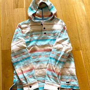 Like NEW Men’s Medium Pullover in brushed knit with hood. Hardly worn!